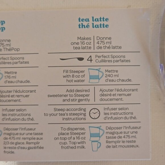 New Davids Tea clear Steeper 18 oz NWT - Picture 8 of 10